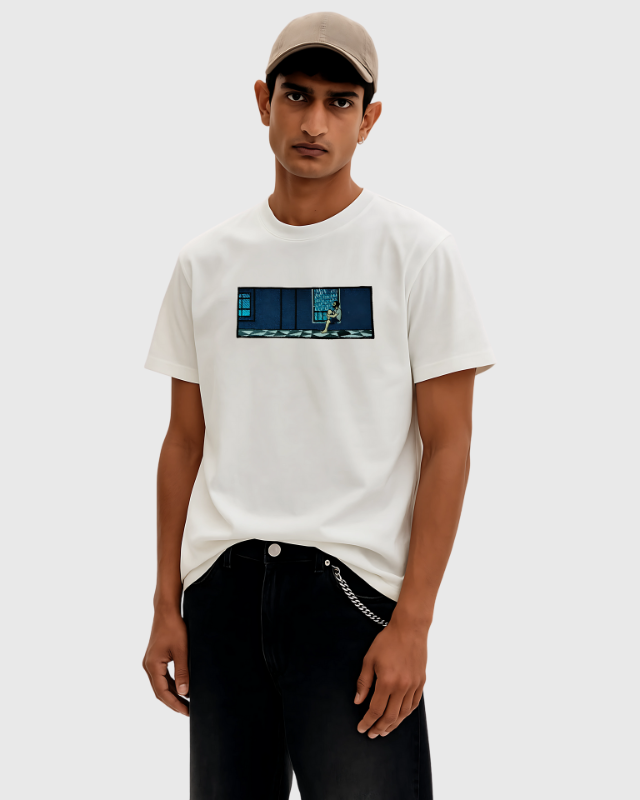 Pair Khwab Embroidered Tees + Blue Jeans Short