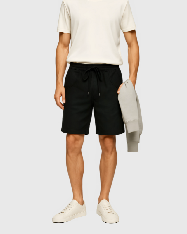Pair Khwab Embroidered Tees + Black Jeans Short